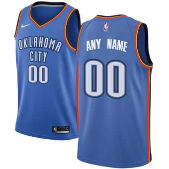 Men & Youth Customized Oklahoma City Thunder Nike Blue Swingman Icon Edition Jersey